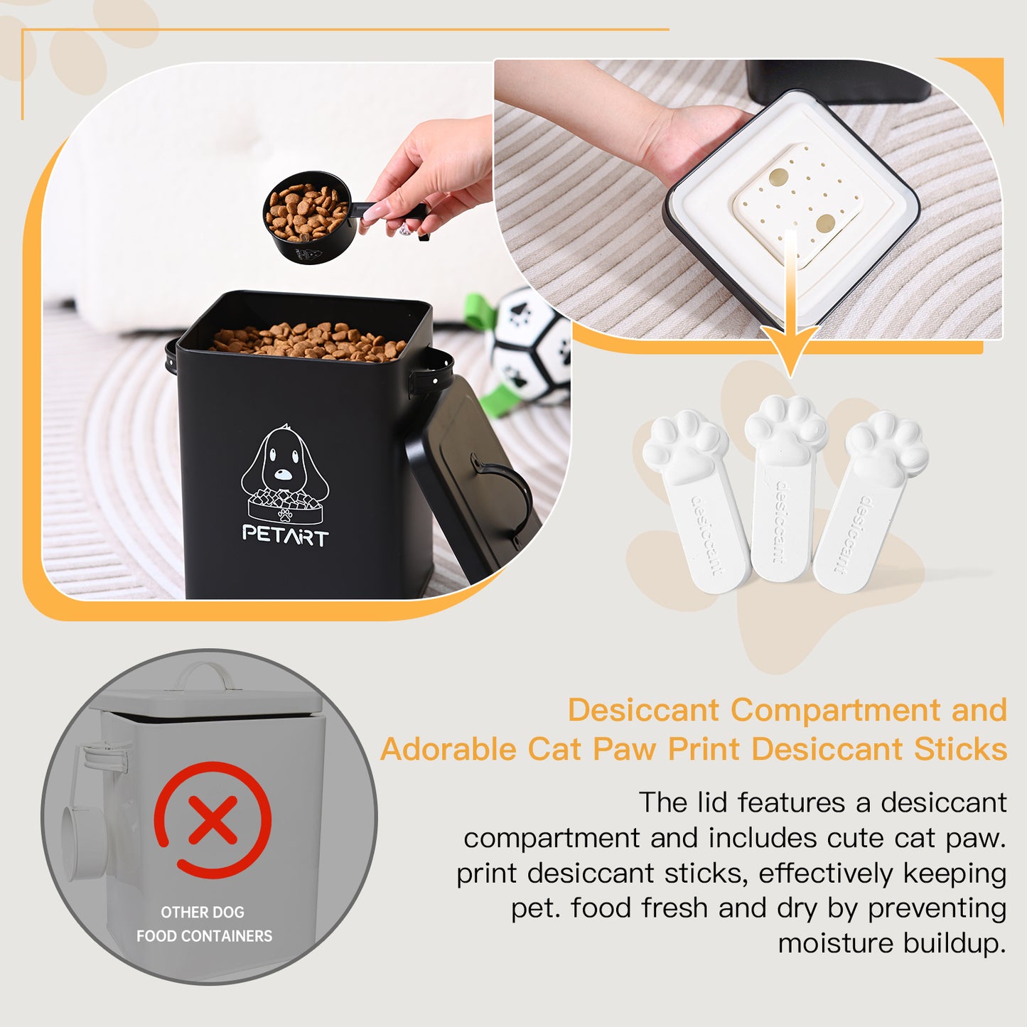 Contenedor de Comida para Mascotas con Juguete
