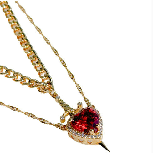 Collares de Corazón y Espada – Amor y Valentía