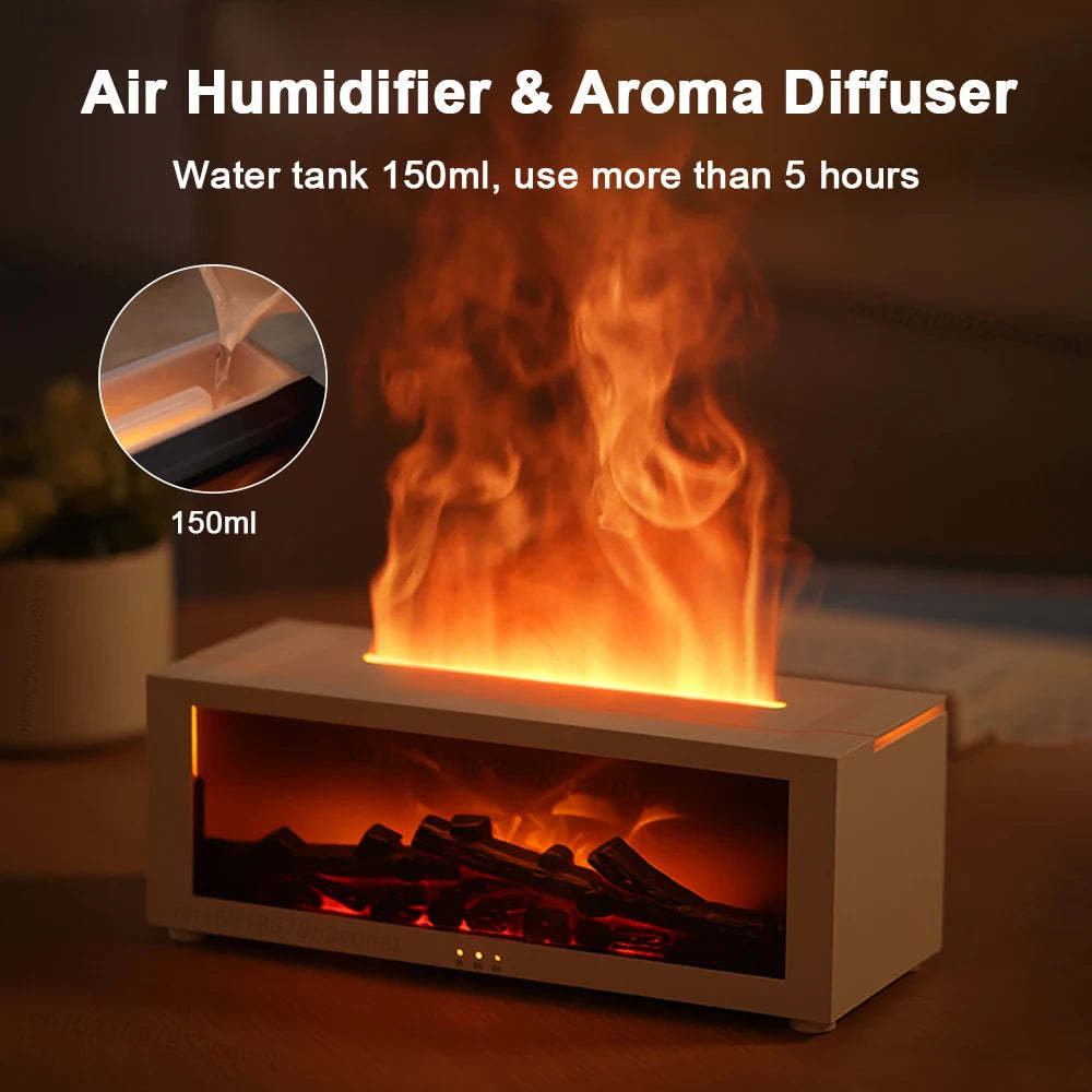 Difusor de Aromas con Llama 3D - Gran Niebla + Luz