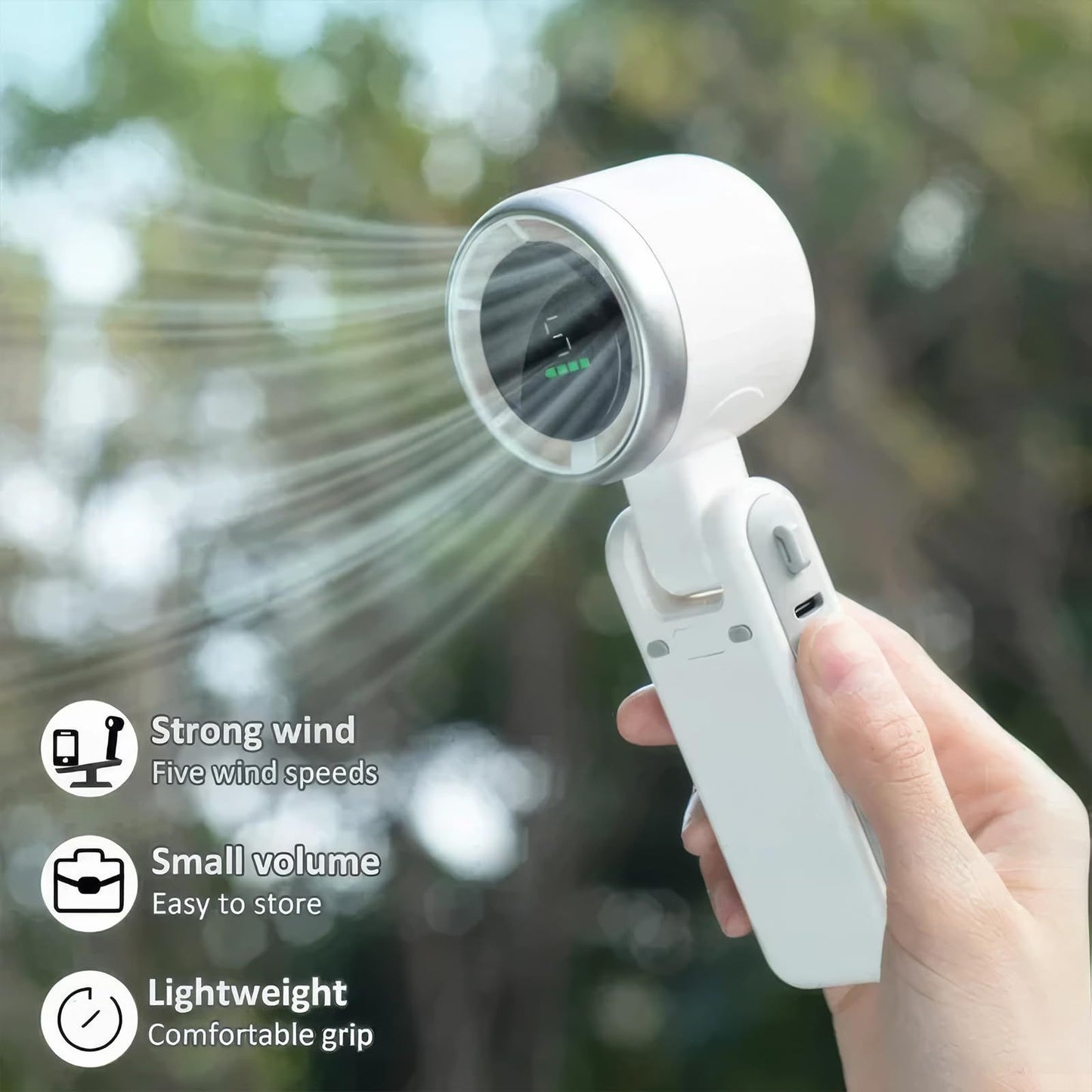 Ventilador Plegable Turbo de 180° - Portátil y Potente