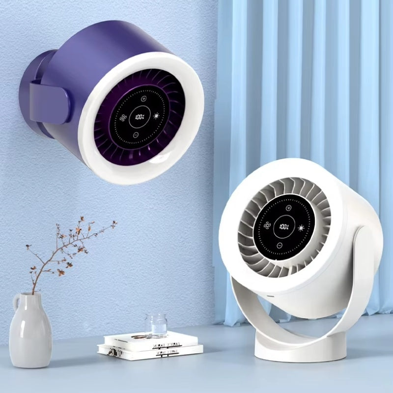 Ventilador LED Recargable 3en1 - Escritorio/Pared/USB