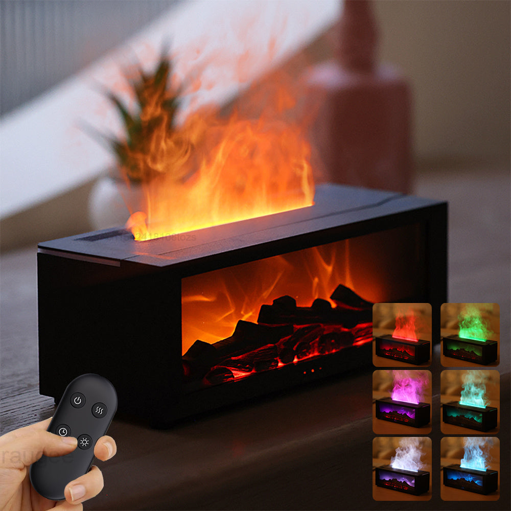 Difusor de Aromas con Llama 3D - Gran Niebla + Luz