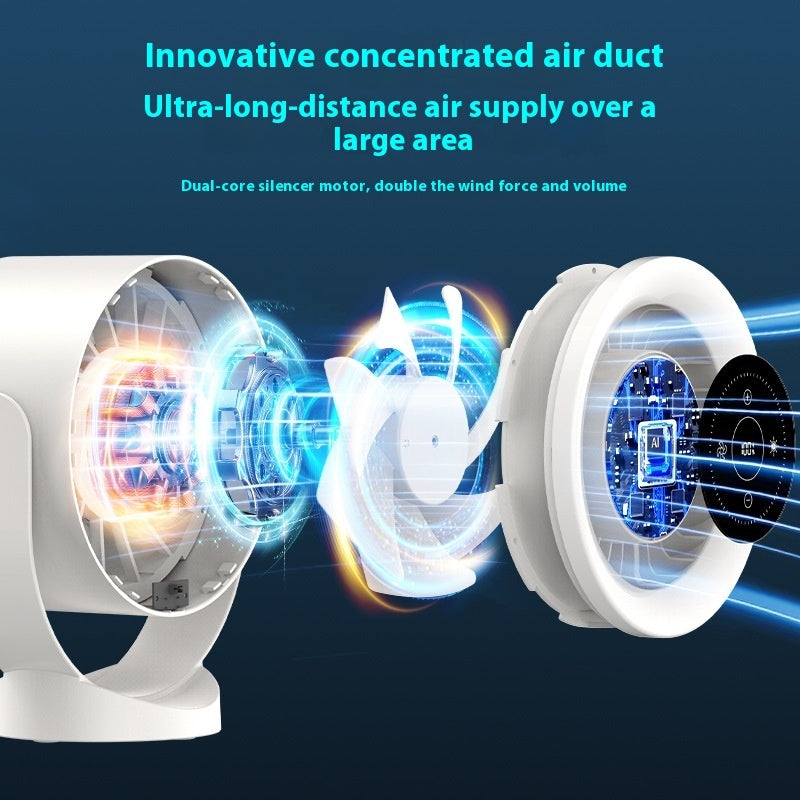 Ventilador LED Recargable 3en1 - Escritorio/Pared/USB