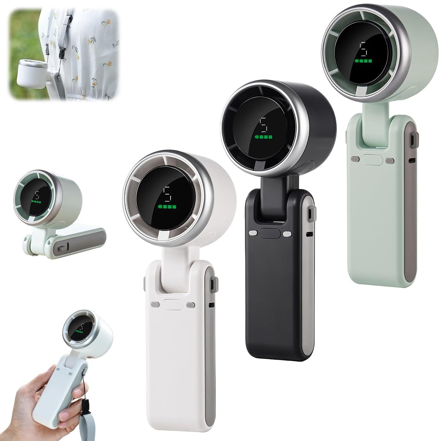 Ventilador Plegable Turbo de 180° - Portátil y Potente