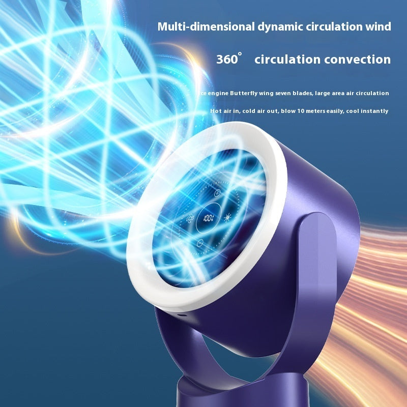 Ventilador LED Recargable 3en1 - Escritorio/Pared/USB
