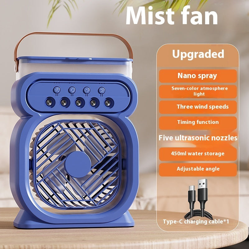 Climatizador Portátil 3en1 - Aire Frío + Humidificador + Luz LED