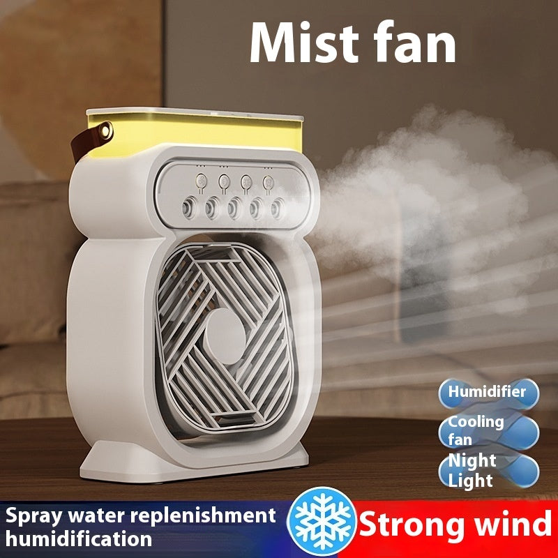 Climatizador Portátil 3en1 - Aire Frío + Humidificador + Luz LED