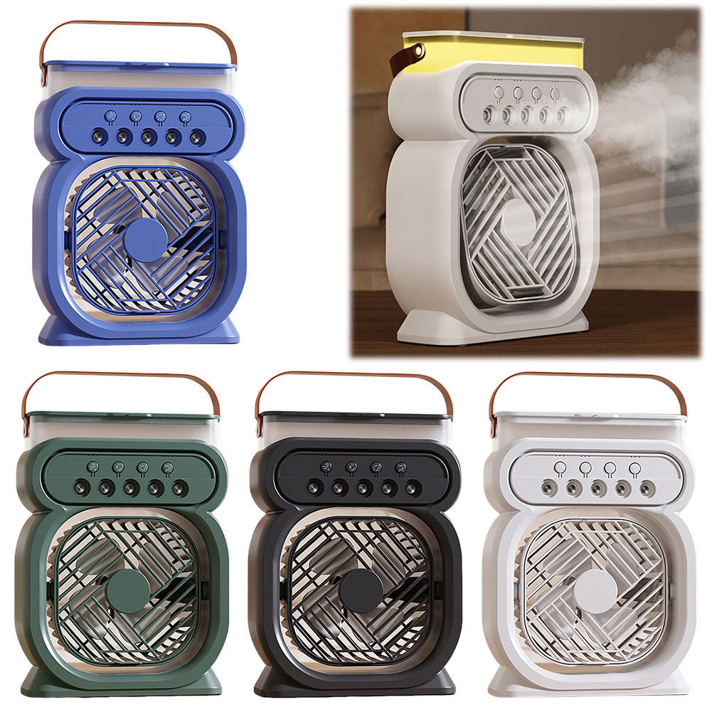 Climatizador Portátil 3en1 - Aire Frío + Humidificador + Luz LED