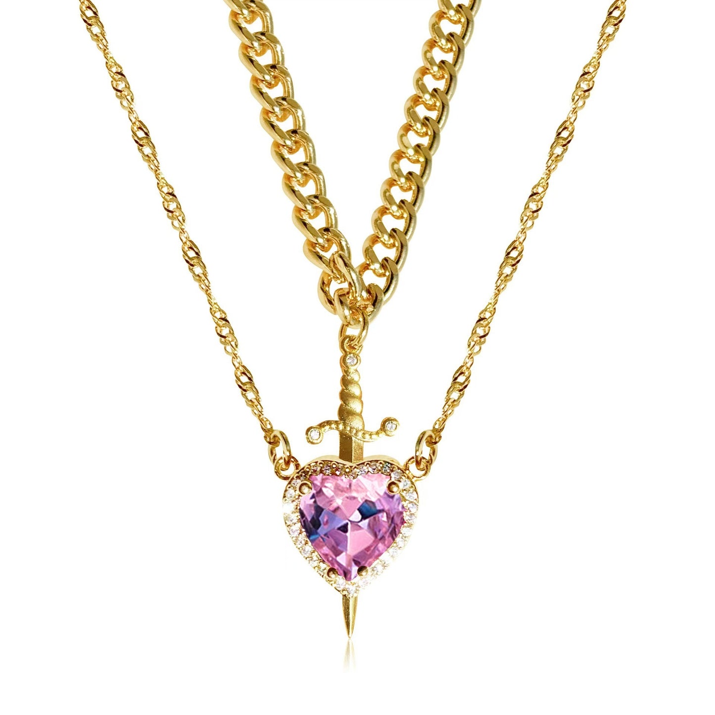 Collares de Corazón y Espada – Amor y Valentía