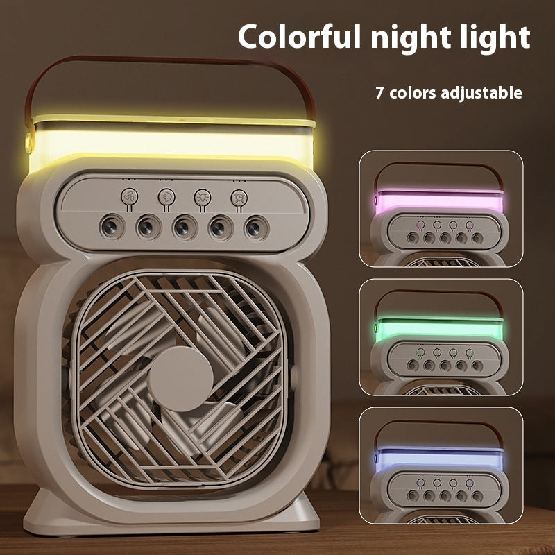 Climatizador Portátil 3en1 - Aire Frío + Humidificador + Luz LED