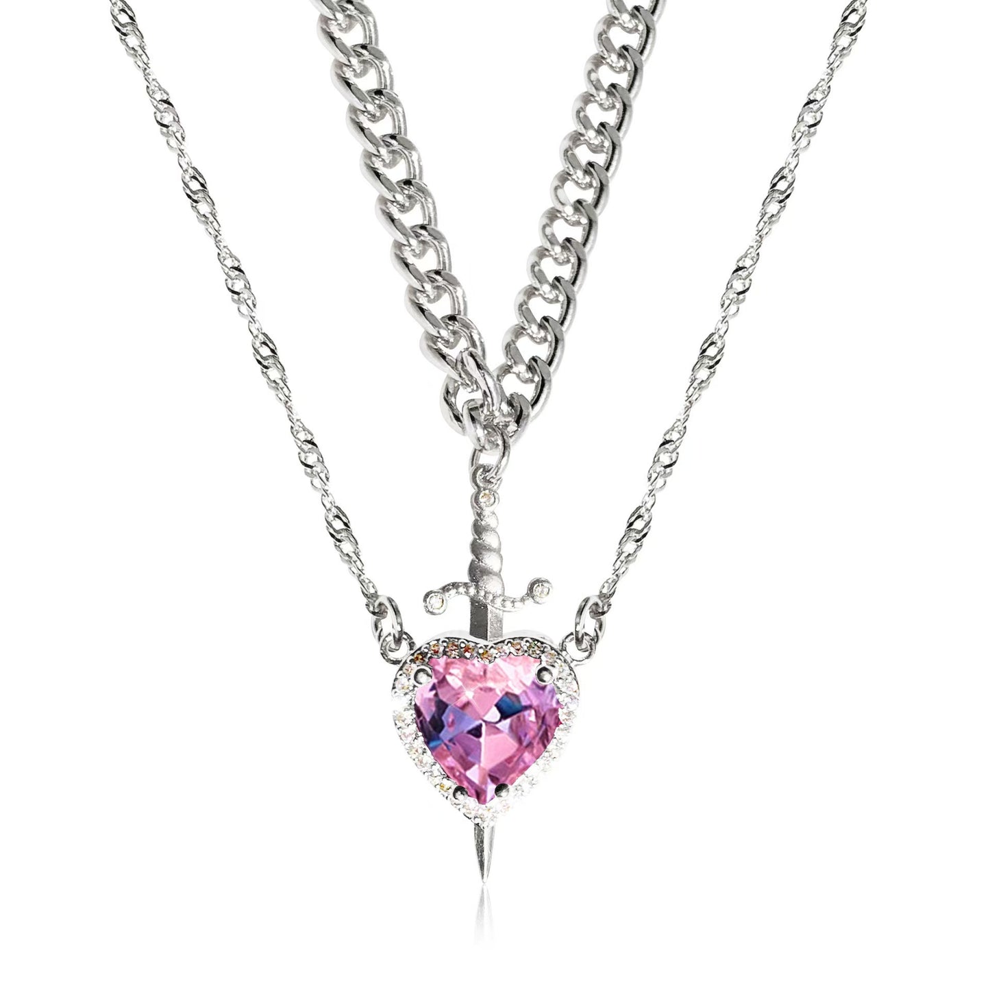 Collares de Corazón y Espada – Amor y Valentía