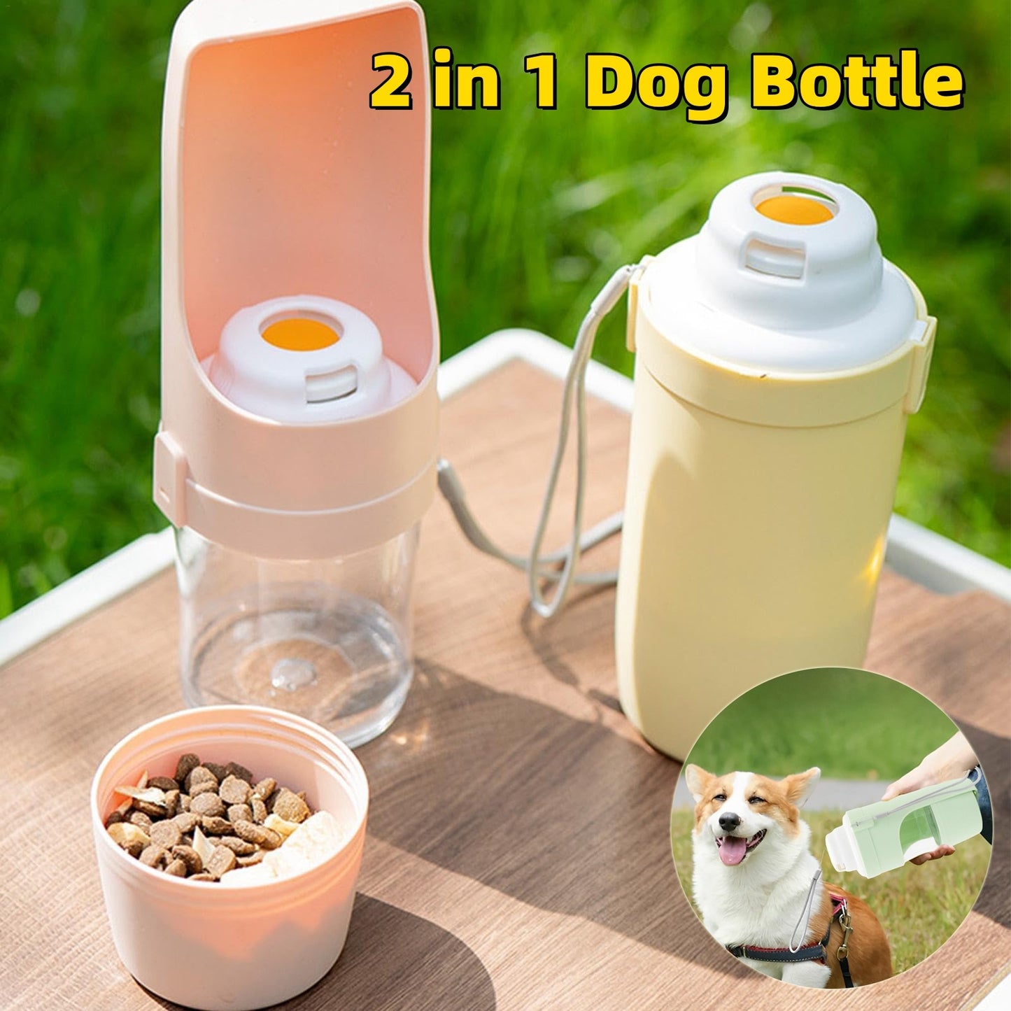 Dispensador de Agua 2en1 para Mascotas - Portátil