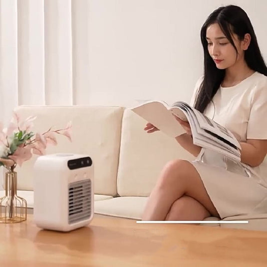 Aire Acondicionado Portátil + Ventilador con Enfriamiento por Agua