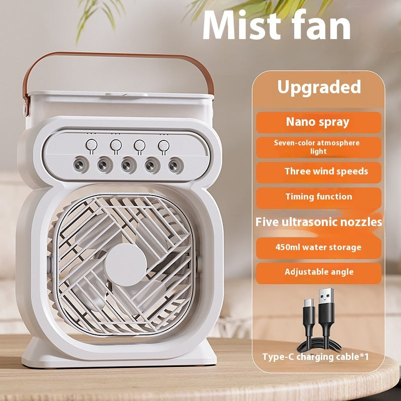Climatizador Portátil 3en1 - Aire Frío + Humidificador + Luz LED